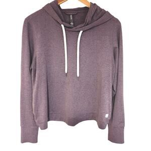 Vuori Halo Essential Hoodie Women’s Large Purple Sawyer Heather Dream Knit VW226